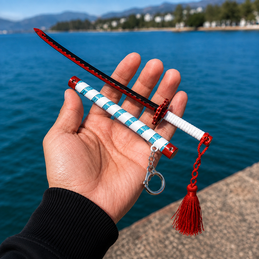 Krinji™ Premium Katana Keychain with Push Button