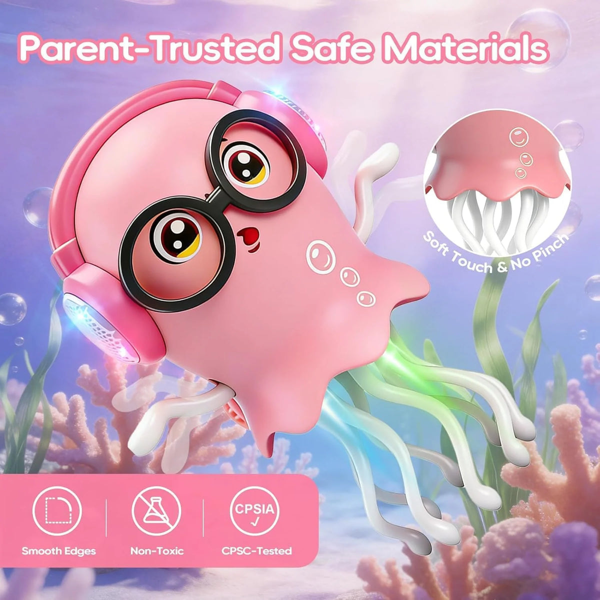 Dancing Jellyfish Toy with Music & Lights — Bump & Go Kids Toy