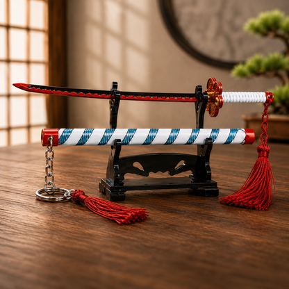 Krinji™ Premium Katana Keychain with Push Button
