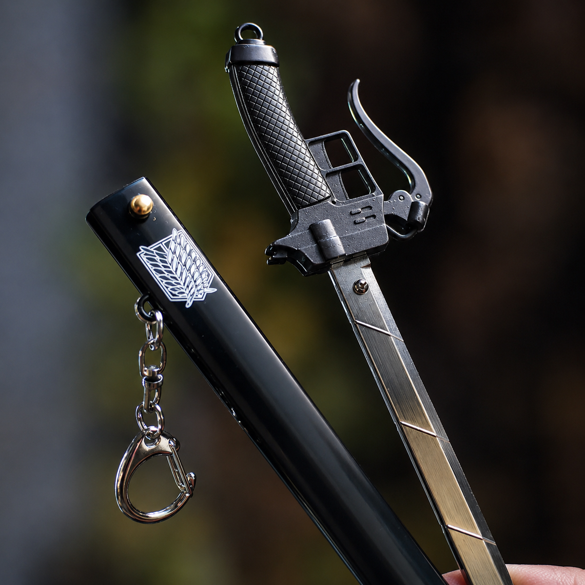 Krinji™ Premium Katana Keychain with Push Button