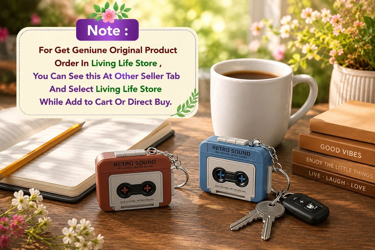 Mini Keychain Audio Recorder | Retro Design