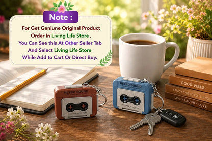 Mini Keychain Audio Recorder | Retro Design